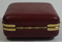 Vintage Westclox Time and Date Windup Travel Alarm Clock in Dark Red Case Made in Hong Kong