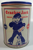 Cracker Jacks Always on Top World's Famous Confections Baseball 8" Tall Tin Metal Canister