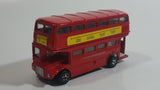 Route Master Double Decker Bus Red Die Cast Toy Car Vehicle