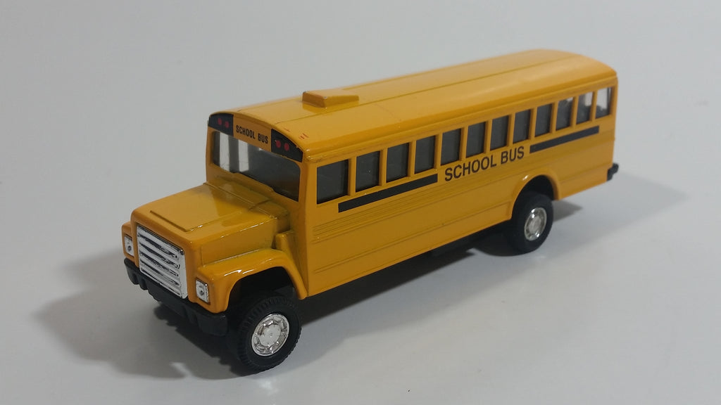 Toy Smith School Bus Yellow Pullback Friction Motorized Die Cast Toy C ...