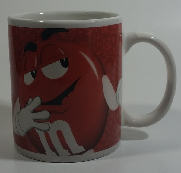 2011 Mars M & M's Red and Yellow Chocolate Candy Characters Ceramic Coffee Mug Collectible