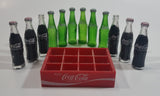 Vintage Enjoy Coca-Cola Coke Enjoy Sprite Different Languages 12 Miniature Glass Bottles in Red Plastic Holder