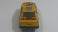 Vintage Majorette Ford Thunderbird No. 217 Yellow Gambler #4 Die Cast Toy Car Vehicle With Opening Hood 1/67 Scale