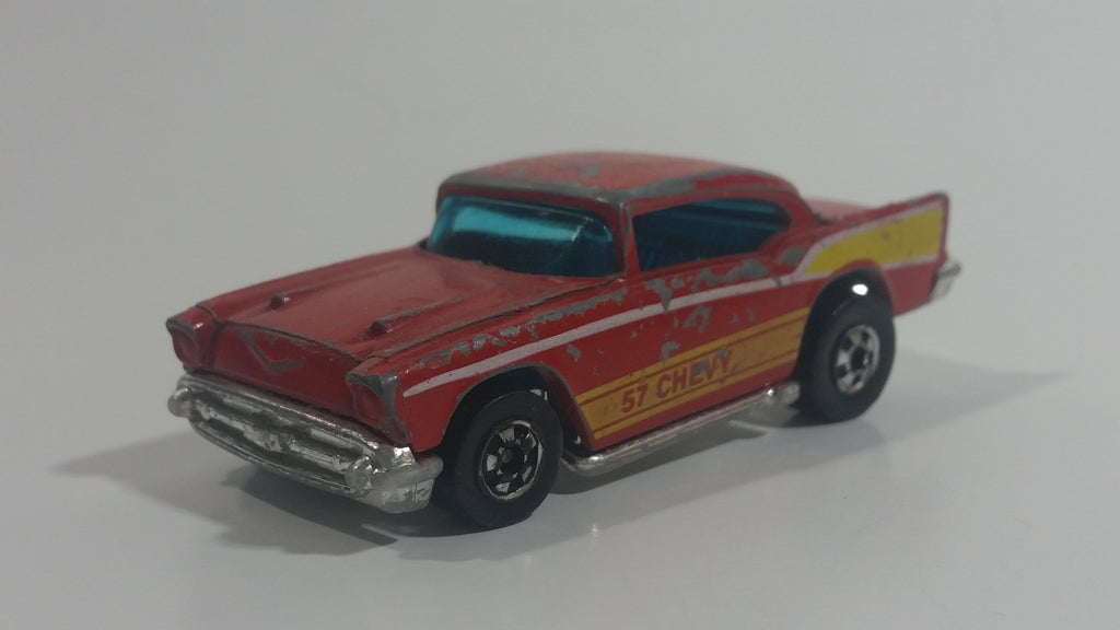 Vintage 1977 Hot Wheels Flying Colors '57 Chevy Red Die Cast Toy Class ...