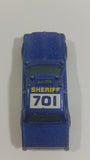 1985 Hot Wheels Sheriff Patrol Metalflake Blue Die Cast Toy Cop Police Car Vehicle