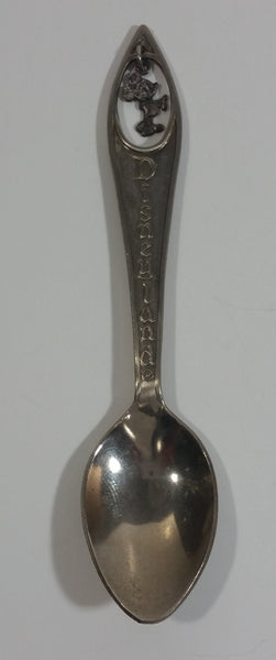Vintage Walt Disney Productions Disneyland Mickey Mouse Charm Silver Tone Metal Spoon Souvenir Travel Collectible