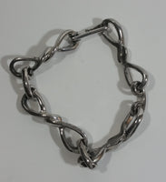 Twisted Link Chain 7" Long Metal Bracelet