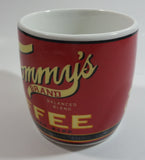 Tommy's Brand Balanced Blend Coffee Red Ceramic Coffee Mug Cup
