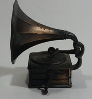 Vintage 1970s Durham Industries American Greetings No. 5402 Die Cast Metal Antique Phonograph Gramophone Music Player with Moving Parts