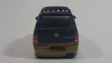 2006 Upper Deck Luxury Ride Series Limited Edition NHL Edmonton Oilers Ice Hockey Team Cadillac Escalade 1/64 Scale Dark Blue and Gold Die Cast Toy Car Vehicle with Rubber Tires