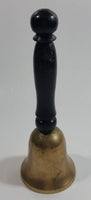 Black Painted Wood Handle Solid Brass Teacher's Desk School Bell