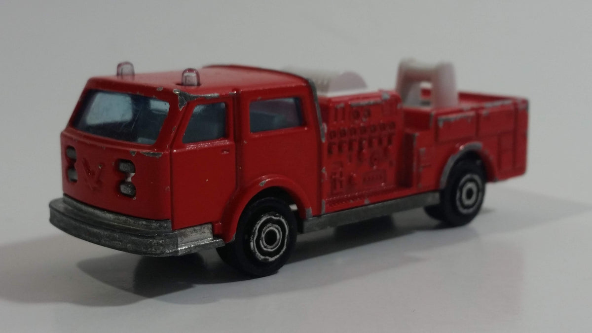 Vintage Majorette Pompier Fire Ladder Truck No. 207 Red 1/100 Scale Di ...