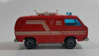 Siku Eurobuilt No. 1331 VW Transporter Van Feuerwehr 112 Fire Fighter Red 1/55 Scale Die Cast Toy Car Rescue Emergency Vehicle with Opening Hatch Door