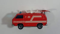 Siku Eurobuilt No. 1331 VW Transporter Van Feuerwehr 112 Fire Fighter Red 1/55 Scale Die Cast Toy Car Rescue Emergency Vehicle with Opening Hatch Door