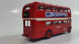 Welly No. 99930 London Double Decker Bus EDF Energy BGM 2019 see you in London! Red Pullback Friction Motorized Die Cast Toy Car Vehicle - Missing a Tire