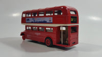Welly No. 99930 London Double Decker Bus EDF Energy BGM 2019 see you in London! Red Pullback Friction Motorized Die Cast Toy Car Vehicle - Missing a Tire