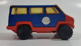Vintage 1978 Tonka Scramblers Gulf Delivery Van Blue and Orange Pressed Steel Toy Car Vehicle