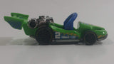 2014 Hot Wheels Race Track Aces Let's Go Bright Green Die Cast Toy Car Go Kart Vehicle