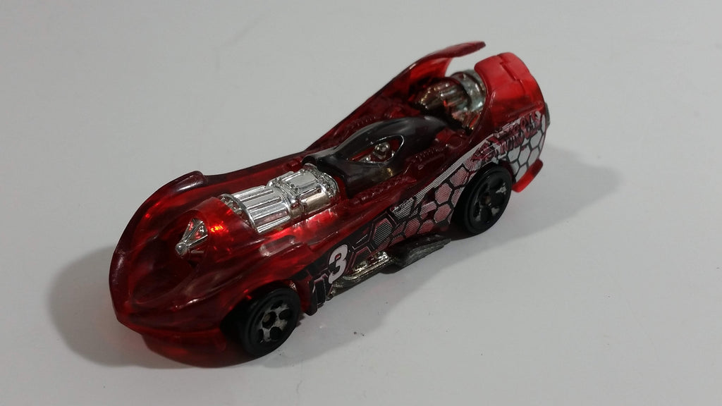 2001 Hot Wheels Power Rocket Clear Red Die Cast Toy Fantasy Race Car V ...