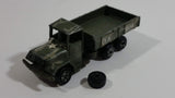 Vintage Zylmex T433 MASH-7 8A-43 USA 8804 Cargo Truck Army Camouflage Green Die Cast Toy Car Vehicle - Wheel Broken Off