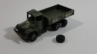 Vintage Zylmex T433 MASH-7 8A-43 USA 8804 Cargo Truck Army Camouflage Green Die Cast Toy Car Vehicle - Wheel Broken Off