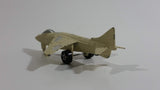 Unknown Brand Military Fighter Jet Light Brown Die Cast Toy Airplane Vehicle