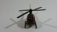 Unknown Brand Military Helicopter Brown Die Cast Toy Aircraft Vehicle