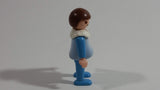 1981 Geobra Playmobil Brown Haired Boy Blue Bottoms Light Blue Top Blue Sleeves White Frill Collar 2" Tall Toy Figure