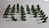 Vintage Blue-Box Toys Green Plastic Army Figures Made in Hong Kong - Lot of 34