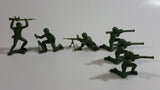 Vintage Blue-Box Toys Style Green Plastic Army Figures - Lot of 6