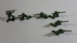 Vintage Blue-Box Toys Style Green Plastic Army Figures - Lot of 6