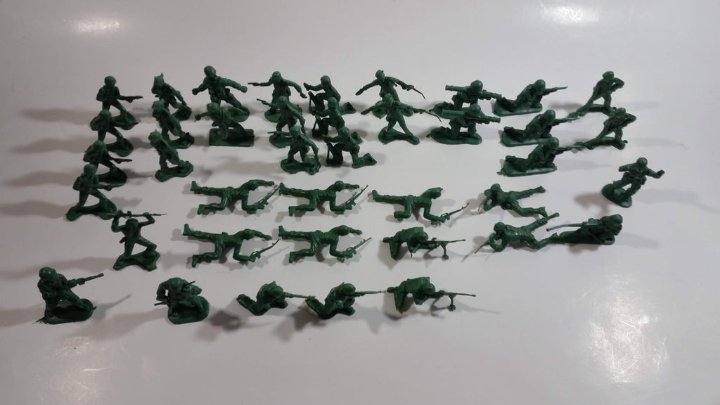 Vintage Blue-Box Toys Green Plastic Army Figures Made In Hong Kong - L ...