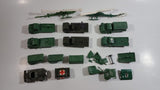 Vintage Blue-Box Toys Mixed Vehicles Helicopters, Trucks, and Truck Canopies Made in Hong Kong - Lot of 9 with Parts