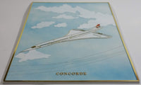 Vintage British Airways Concorde Passenger Jet Airplane Plastic Wall Plaque Decor