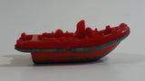 2003 Matchbox Beach Patrol White-Water Raft Boat Red and Orange Die Cast Toy Car Vehicle