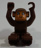 1990-2002 Lego Duplo Brown Monkey Plastic Toy Zoo Animal Figure