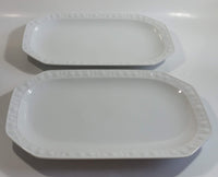 Old Vintage Kimberly By Winterling Porzellan Germany Bavaria White Porcelain China Serving Platters Set of 2