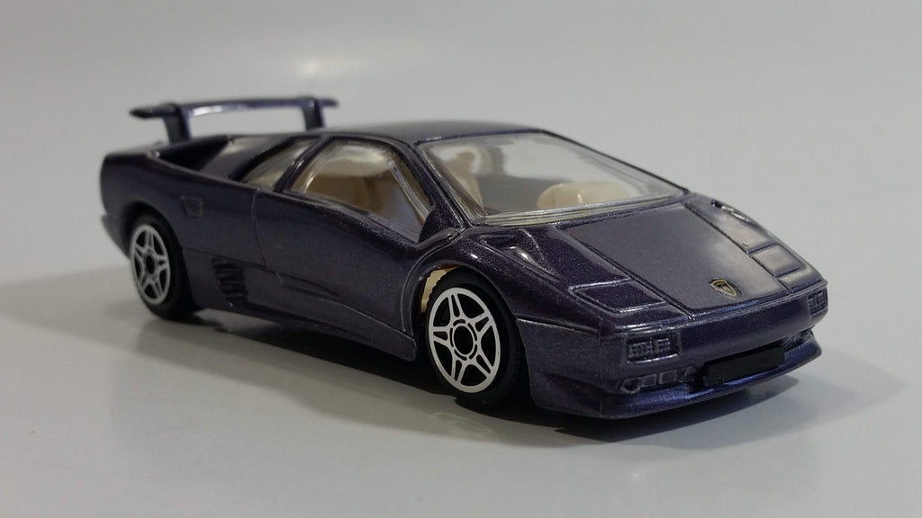 Burago Street Fire No. 4141 Lamborghini Diablo Purple 1/43 Scale Die C ...