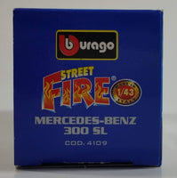 Burago Street Fire No. 4109 Mercedes-Benz 300 SL Blue 1/43 Scale Die Cast Toy Car Vehicle New in Box