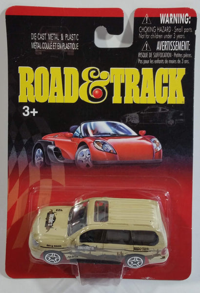 2002 Motor Max Road & Track Nicole's Daily Tour Toyota Land Cruiser Beige Light Brown Die Cast Toy Car Vehicle New in Package