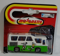 1991 Majorette No. 262 Minibus White and Green 1/87 Scale Die Cast Toy Car Vehicle New in Package