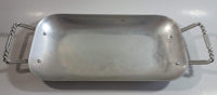 Vintage B.W. Buenilum Hammered Aluminum Serving Platter Tray with Handles Made in U.S.A.