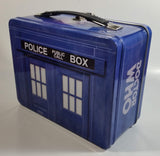 1996 BBC Doctor Who Police Public Call Box Blue Tin Metal Lunch Box Container