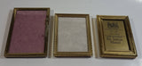 3 Small Brass Picture Photograph Frames