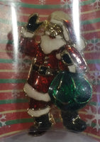 Art Craft Santa Claus Themed Enamel Metal Pin in Package