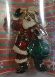 Art Craft Santa Claus Themed Enamel Metal Pin in Package