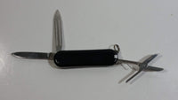 Black Folding Pocket Knife with Scissors Multi Tool