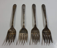 Antique WM Rogers IS Silver Plated Forks Set of 4