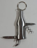 Beer Bottle Shaped Corkscrew, Knife, Bottle Opener Bar Multi Tool Key Chain