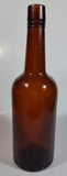 Vintage 11" Tall Brown Amber Glass Bottle
